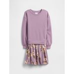Gap Kız Çocuk Mor Oversized Sweatshirt Elbise - 2XL