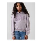 GAP Kız Çocuk Mor VintageSoft Relaxed Logo Sweatshirt