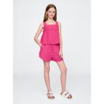 Gap Kız Çocuk Pembe Crinkle Gauze Şort - S