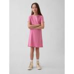 Gap Kız Çocuk Pembe Gap Logo Fitilli T-Shirt Elbise - XS