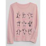 Gap Kız Çocuk Pembe Grafikli T-Shirt - 2XL