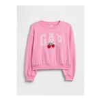 GAP Kız Çocuk Pembe Oversized Wedge Grafik Baskılı Sweatshirt