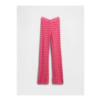 GAP Kız Çocuk Pembe Pull-On Çizgili Örgü Tayt
