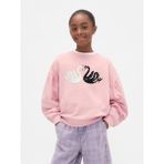 Gap Kız Çocuk Pembe Relaxed Flippy-Sequin Grafikli Sweatshirt - XS