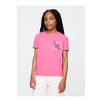 GAP Kız Çocuk Pembe Relaxed Grafik T-Shirt