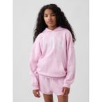 Gap Kız Çocuk Pembe Vintagesoft Havlu Kumaş Oversized Sweatshirt - 6 - 7 Yaş