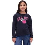 Gap Kız Çocuk Relaxed Grafik Logo T-Shirt -817650 - Lacivert - XS