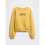 Gap Kız Çocuk Sarı Oversized Bisiklet Yaka Sweatshirt - XL