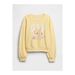 GAP Kız Çocuk Sarı Oversized Wedge Grafik Baskılı Sweatshirt
