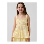 GAP Kız Çocuk Sarı Tiered Eyelet Tank Bluz