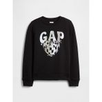 Gap Kız Çocuk Siyah Grafik Logo Baskılı Sweatshirt - M