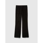 Gap Kız Çocuk Siyah Parlak Kadife Flare Legging Tayt - XS