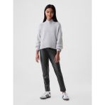 Gap Kız Çocuk Siyah Suni Vegan Deri Legging Tayt - M