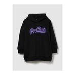 GAP Kız Çocuk Siyah VintageSoft Oversized Logo Sweatshirt Elbise