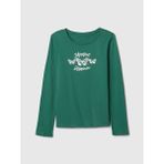 Gap Kız Çocuk Yeşil Grafikli T-Shirt - 2XL