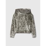 Gap Kız Çocuk Yeşil Relaxed Fit Kadife Sweatshirt - XS