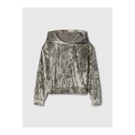 Gap Kız Çocuk Yeşil Relaxed Fit Kadife Sweatshirt