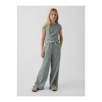 GAP Kız Çocuk Yeşil Relaxed Wide-Leg Eşofman Altı
