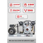 GAP KOMPRESÖR Çift Piston Kafa Grubu 2Hp 8 Bar