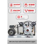 GAP KOMPRESÖR Çift Piston Kafa Grubu 3Hp 8 Bar G2065B