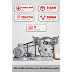 GAP KOMPRESÖR Çift Piston Kafa Grubu 5.5 Hp 8 Bar G2090b