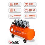 Gap Kompresör Gps 750x3/200 Hava Kompresörü Sessiz Ve Yağsız 200L