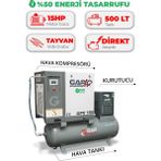 GAP Kompresör Hava Kompresörü Depo Üstü Invertörlü Vidalı 15HP 500LT GPV-15E