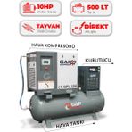 GAP Kompresör Hava Kompresörü Depo Üstü Vidalı 10HP 500LT GPV-10A