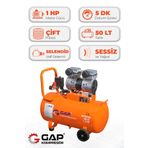 GAP KOMPRESÖR Hava Kompresörü Sessiz ve Yağsız 50 Lt GPS750