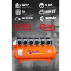 GAP Kompresör Hava Kompresörü Sessiz ve Yağsız 500LT GPS-1500X6