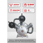 GAP KOMPRESÖR Kompresör Kafası 3 Piston 12 Bar