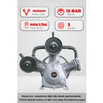 GAP KOMPRESÖR Kompresör Kafası Üç Piston 12 Bar Gk3090