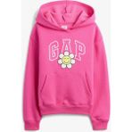 Gap Logo Çiçek Desenli Çocuk Pembe SWEATSHIRT.003 - 003-Pembe