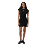 GAP Mini Logo Ruched Kadın Siyah Günlük Stil Elbise 884801002