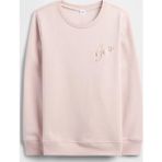 Gap Relaxed Logo 800444 Bisiklet Yaka Fleece Sweatshirt Kadın Sweatshirt