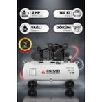 GAP Tools Hava Kompresörü Pistonlu 100 Lt 2 Kafa 8 Bar 2 Hp IDM-100