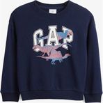 Gap V-French Oversized Logo Crew Çocuk Lacivert Sweatshirt