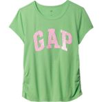 Gap V-Logo Sıde Ruched Tee Mor Kız Çocuk Kısa Kol T-Shirt - 4 - 5 Yaş