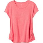Gap V-Logo Sıde Ruched Tee Pembe Kız Çocuk Kısa Kol T-Shirt - 4 - 5 Yaş