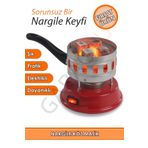 garaccu Elektrikli Nargile Köz Matik Köz Makinesi Kırmızı