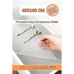 garaccu Mutfak Kaydırmaz Şeffaf Raflık Kaymaz Dolap İçi Çekmece Örtüsü Pvc 45x100 Cm Koruyucu Eva