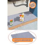 garaccu Mutfak ve Banyo Dolabı Lavabo Musluk Altı Su Emici Matı Su Önleyici Mat Paspas Gri 50x80 cm