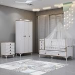 Garaj Home Alya Sümela Yıldız 3 Komodin Bebek Odası Yatak Krem Kombin Uyku Seti