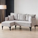Garaj Home Beste Açık Gri Krem Köşe Takımı