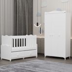 Garaj Home Elegant Beşik ve Yıldız 3 Kapaklı Dolap - Beyaz