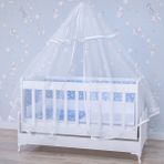 Garaj Home Elit 60x120 cm Yatak Cibinlik Beşik Mavi Mavi Uyku Seti
