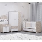 Garaj Home Melina Damla Aynalı Bebek Odası Takımı Yatak Beyaz Kombinli Uyku Seti