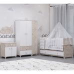 Garaj Home Melina Damla Bebek Odası Takımı Yatak ve Uyku Seti Kombinli-Uyku Seti-Krem