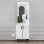 Garaj Home Modern Aynalı Ayakkabılık Beyaz