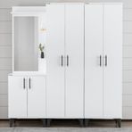 Garaj Home Modern Aynalı Portmanto Ayakkabılık